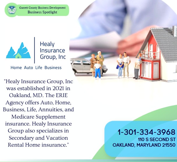 Today's Business Spotlight 🏠 is on Healy Insurance Group, Inc.! 
Visit them at www.healyinsurancegroup.com or Healy Insurance Group, Inc 
Follow us to see more daily Garrett County Business Spotlights!
If you are interested in having your business featured contact Connor Norman at cnorman@garrettcounty.org. #businessdevelopment  #garrettcountymd